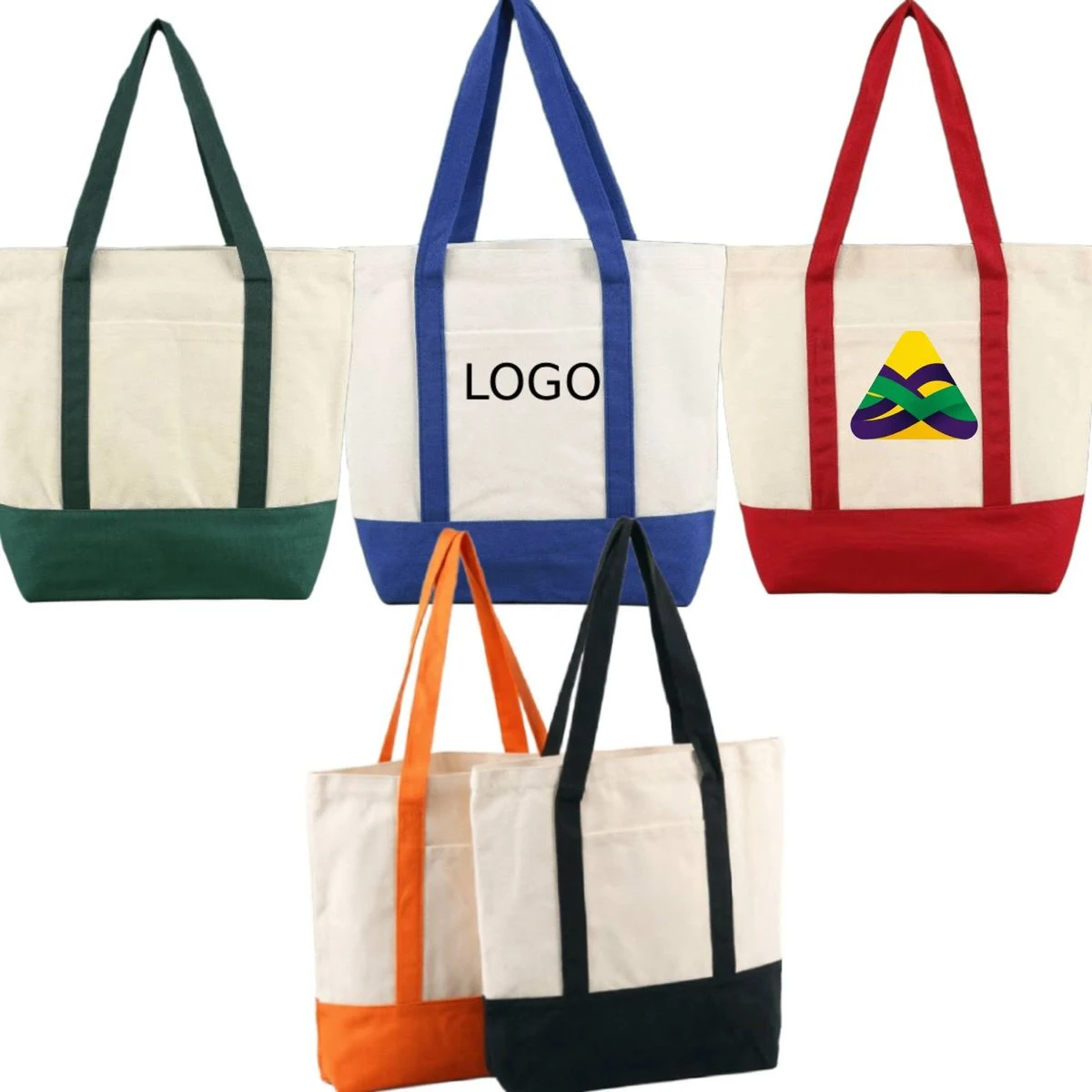 Daily Commute Canvas Tote Bag, custom tote bag with logo imprint 1
