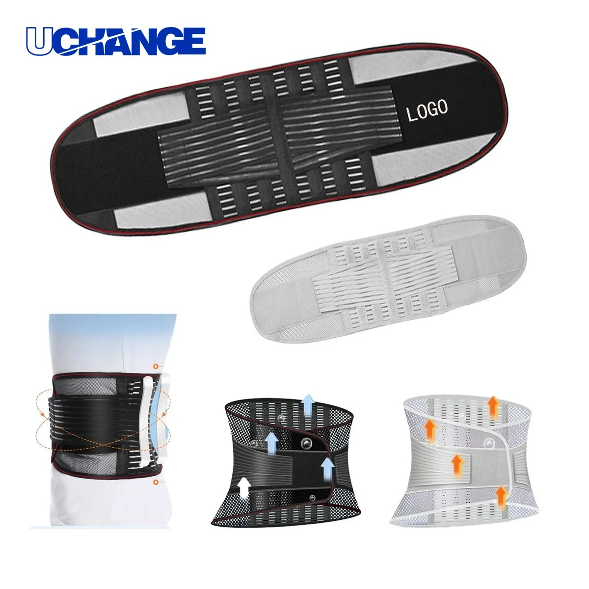Fitness Ventilated Lumbar Supporting Belt for Workouts 1