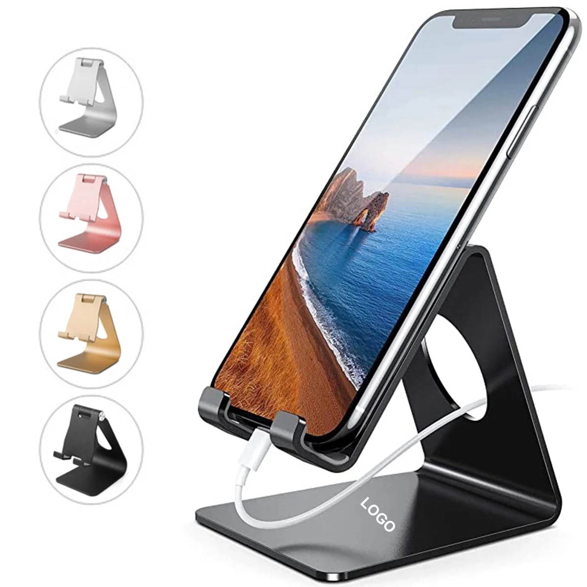Adjustable Aluminum Cell Phone Desk Stand 1