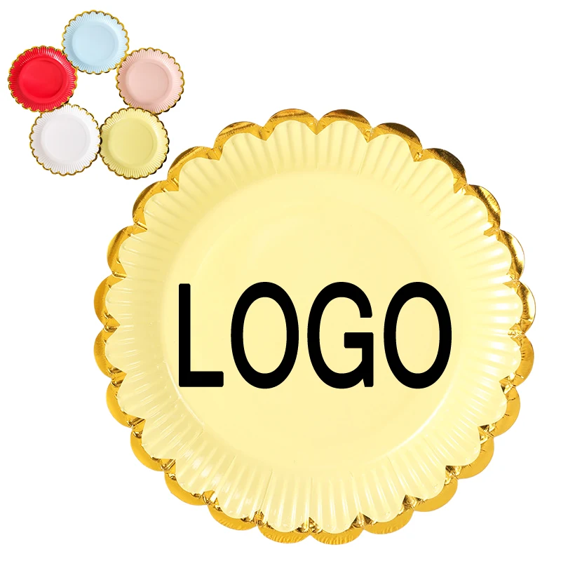 Custom 7" Disposable Party Picnic Salad Dessert Paper Plate 1
