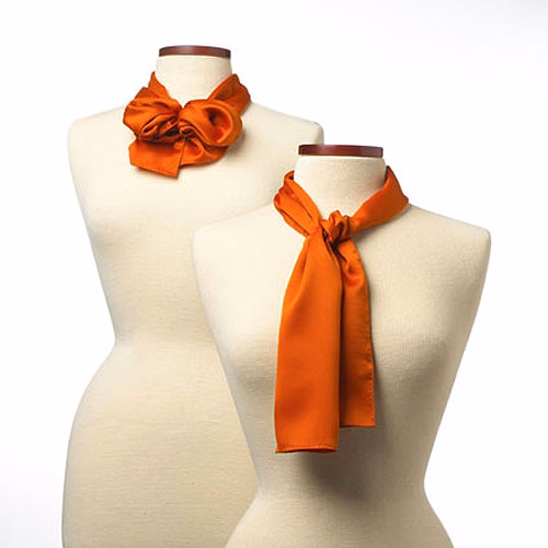 Solid Series Orange Silk Scarf - 8"x45"