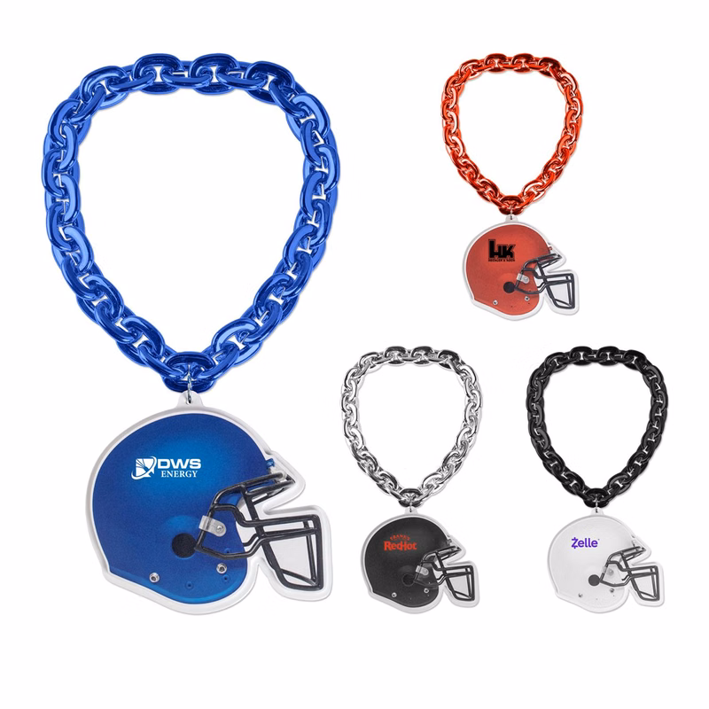 Football Helmet EVA Medallion with Jumbo Chain