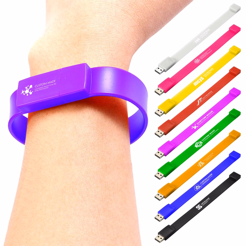 4GB Personalised Silicone Wristband USB Flash Drive