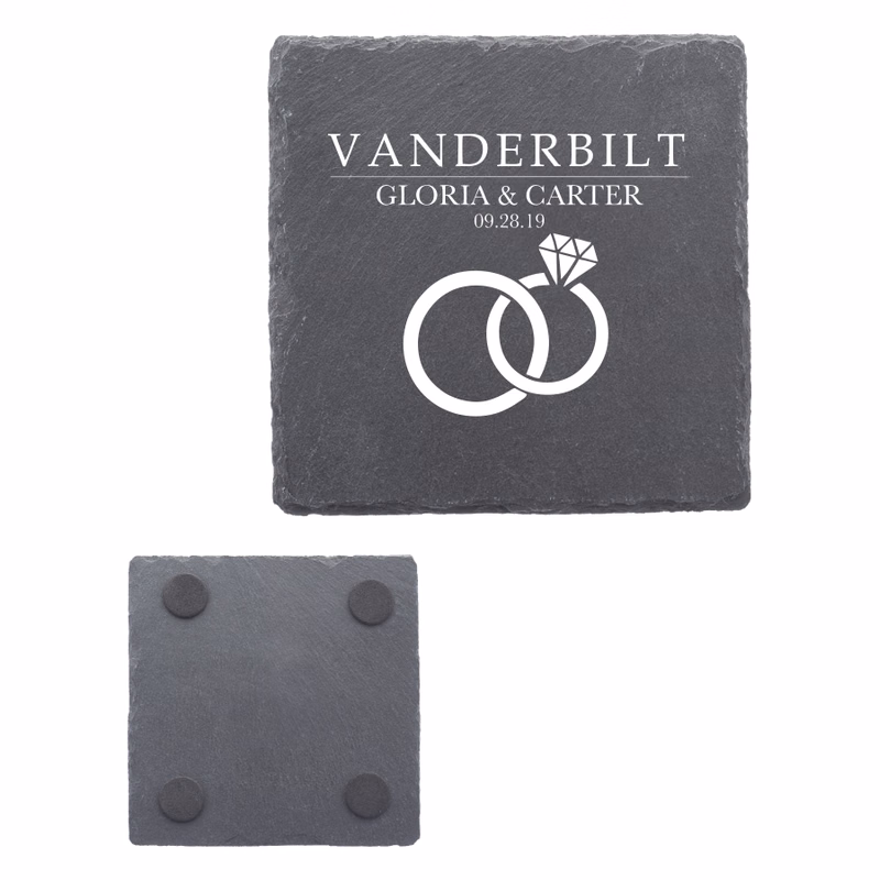 4" Square Slate Coasters