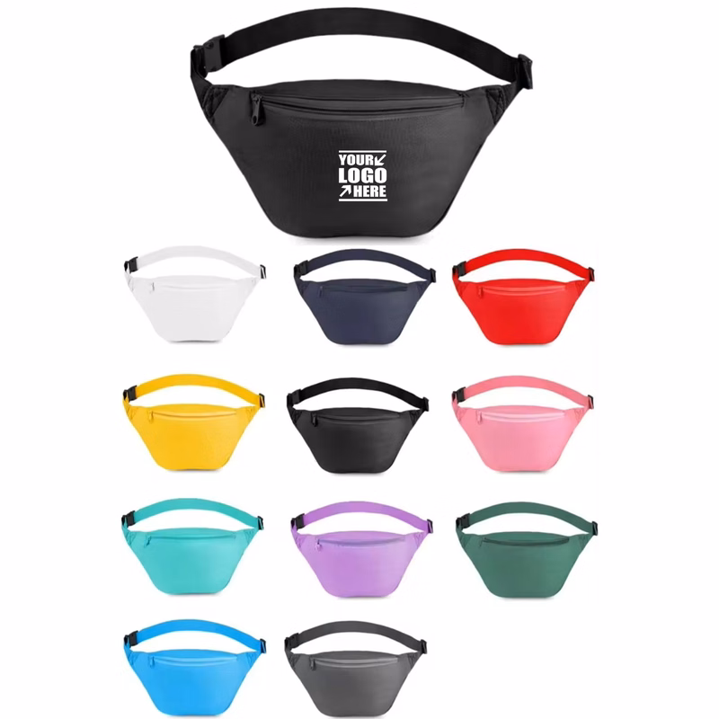 Reinforced 2 Zipper Canvas Crossbody Fanny Pack