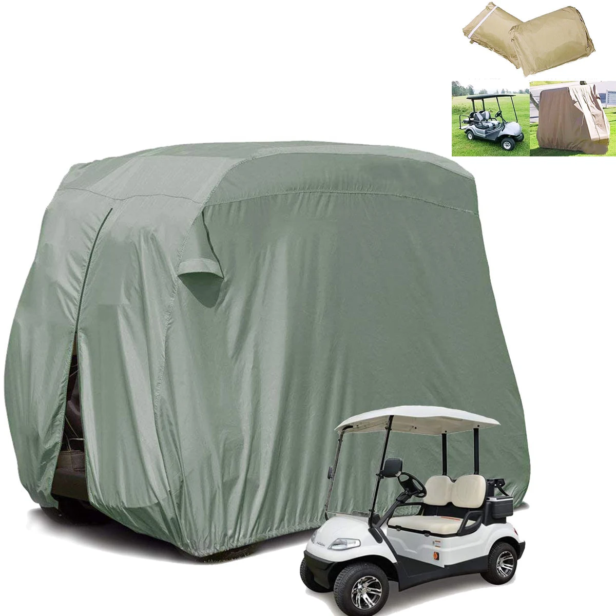 2 Passengers Outdoor Golf Cart Cover 1