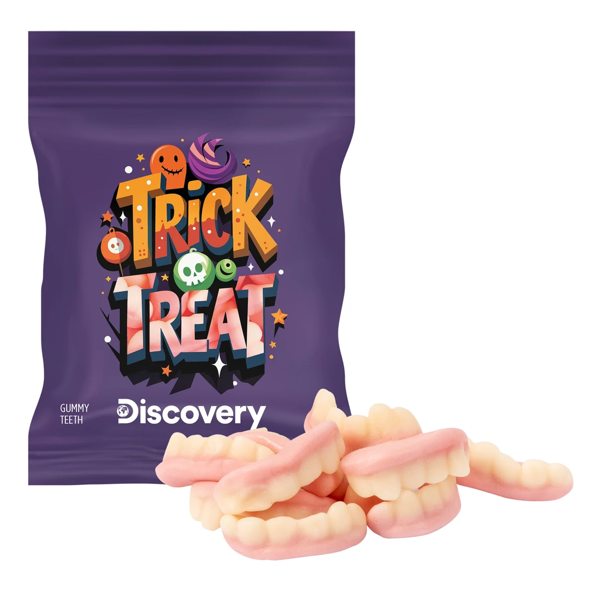 Clever Candy 2oz. Full Color DigiBag™ with Gummy Teeth 1