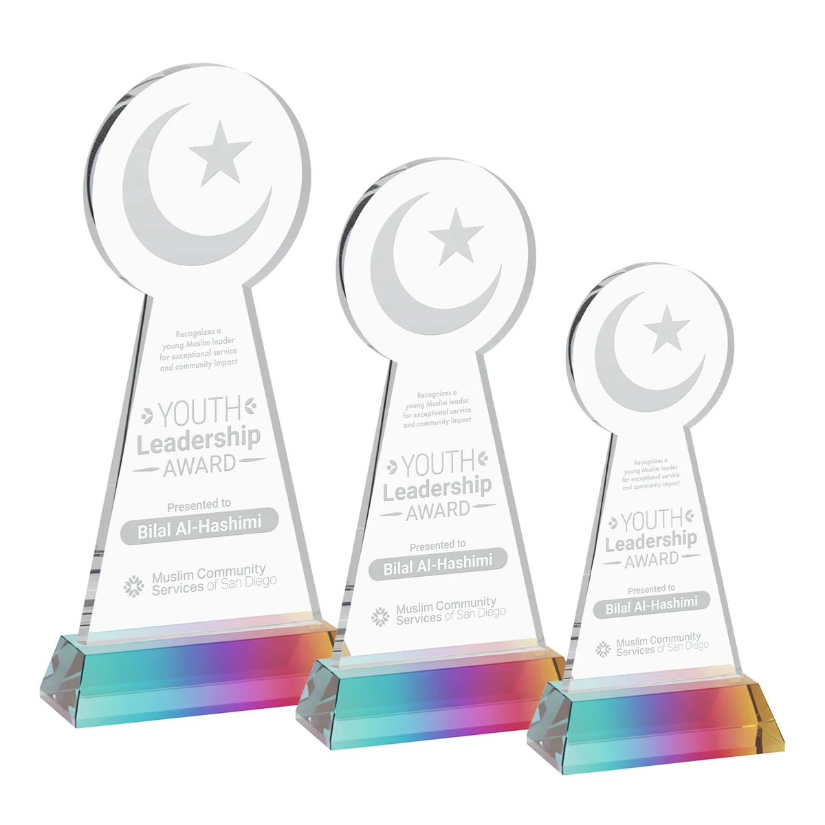Crescent & Star Award on Hartford Base - Prismatic 1