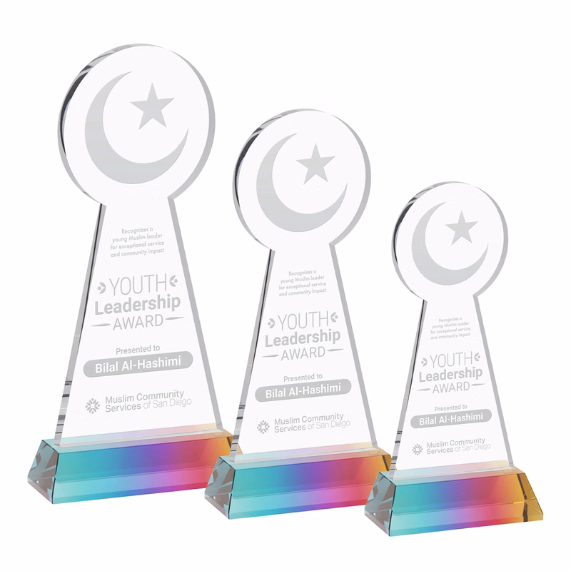 Crescent & Star Award on Hartford Base - Prismatic