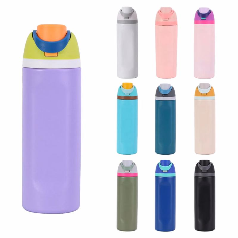 19 Oz. Leak Proof Spout Lid Water Bottle with Straw
