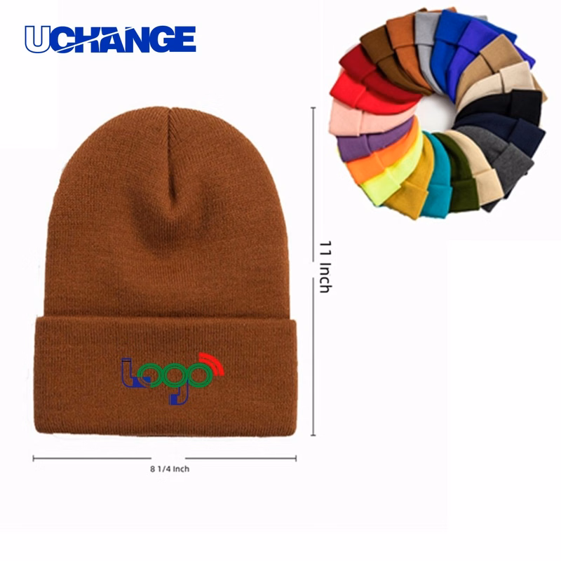 Pom Knit Acrylic Hat