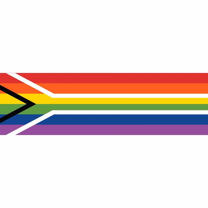 South Africa Pride Window Decals 3" x 10"