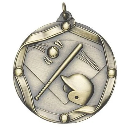 Baseball Die Cast Medal, 2 1/4" 1