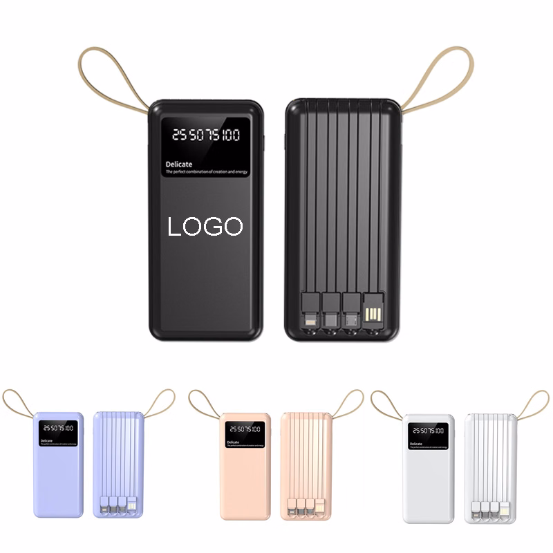 10000 mAh SmartLite 4-In-1 Power Bank W/ LED Display