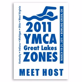 UV Printed Poly Name Badge w/ Pin Fastener (2.5"X3.5") Rectangle