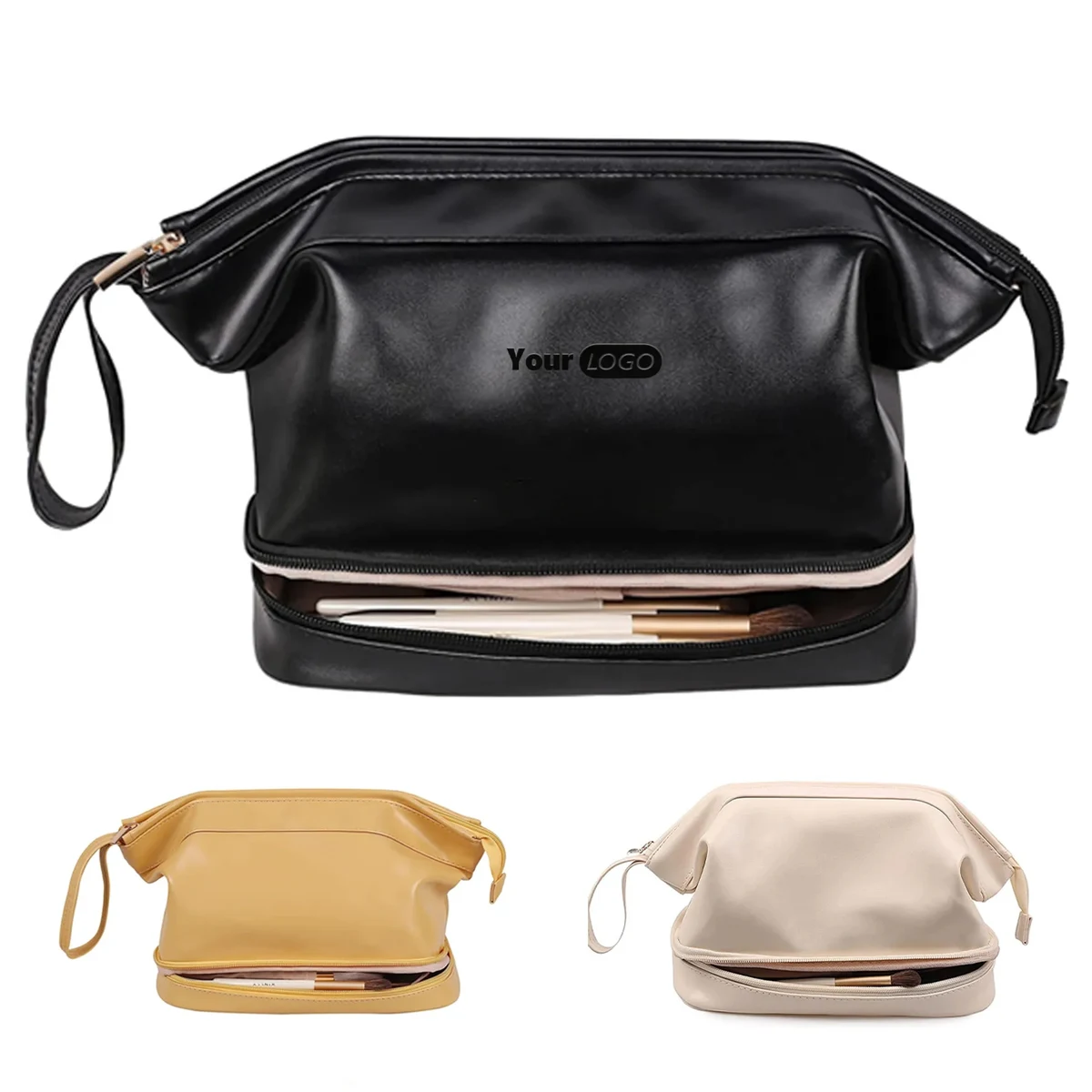 Polyurethane Waterproof Large Capacity Storage Makeup Bag 1