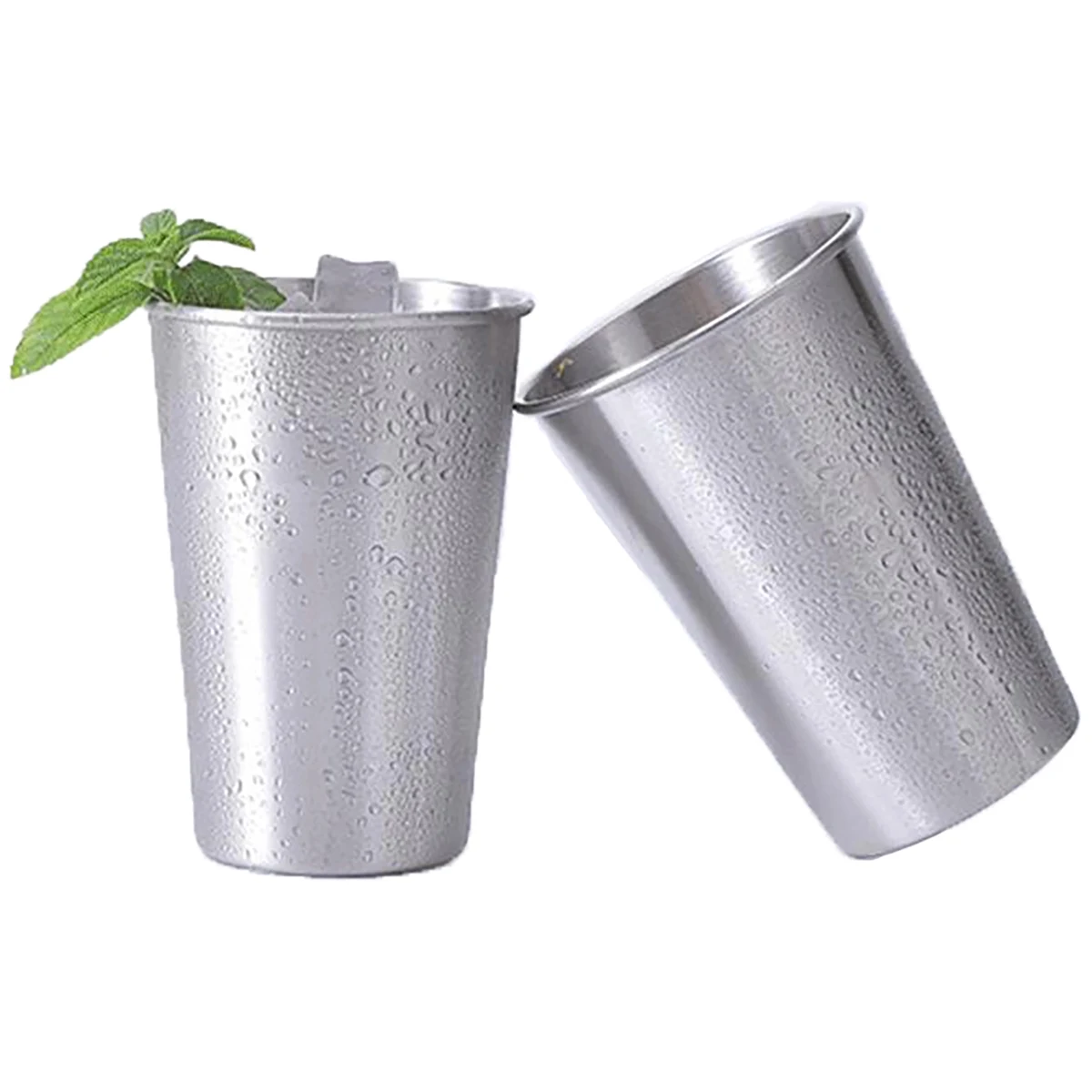 MOQ 50pcs 16 OZ Single Wall Stainless Steel Pint Cup 1