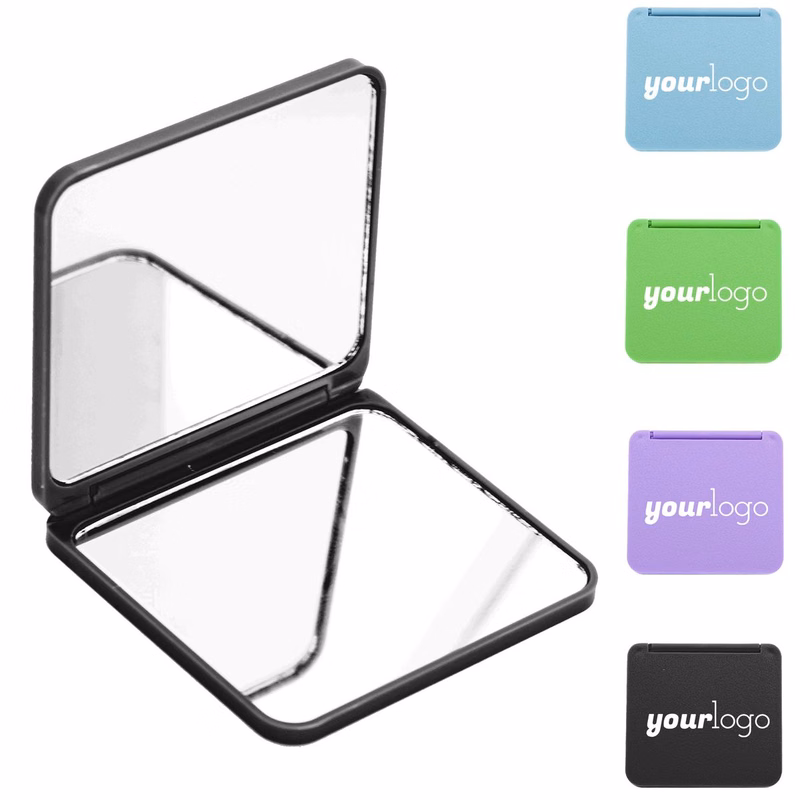 Foldable Handheld Compact Mirror with Magnifying Side