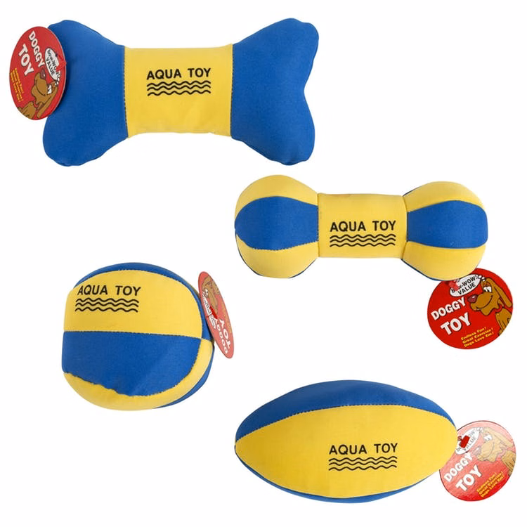 Floating Dog Toys - Assorted Shapes Blue/Yellow