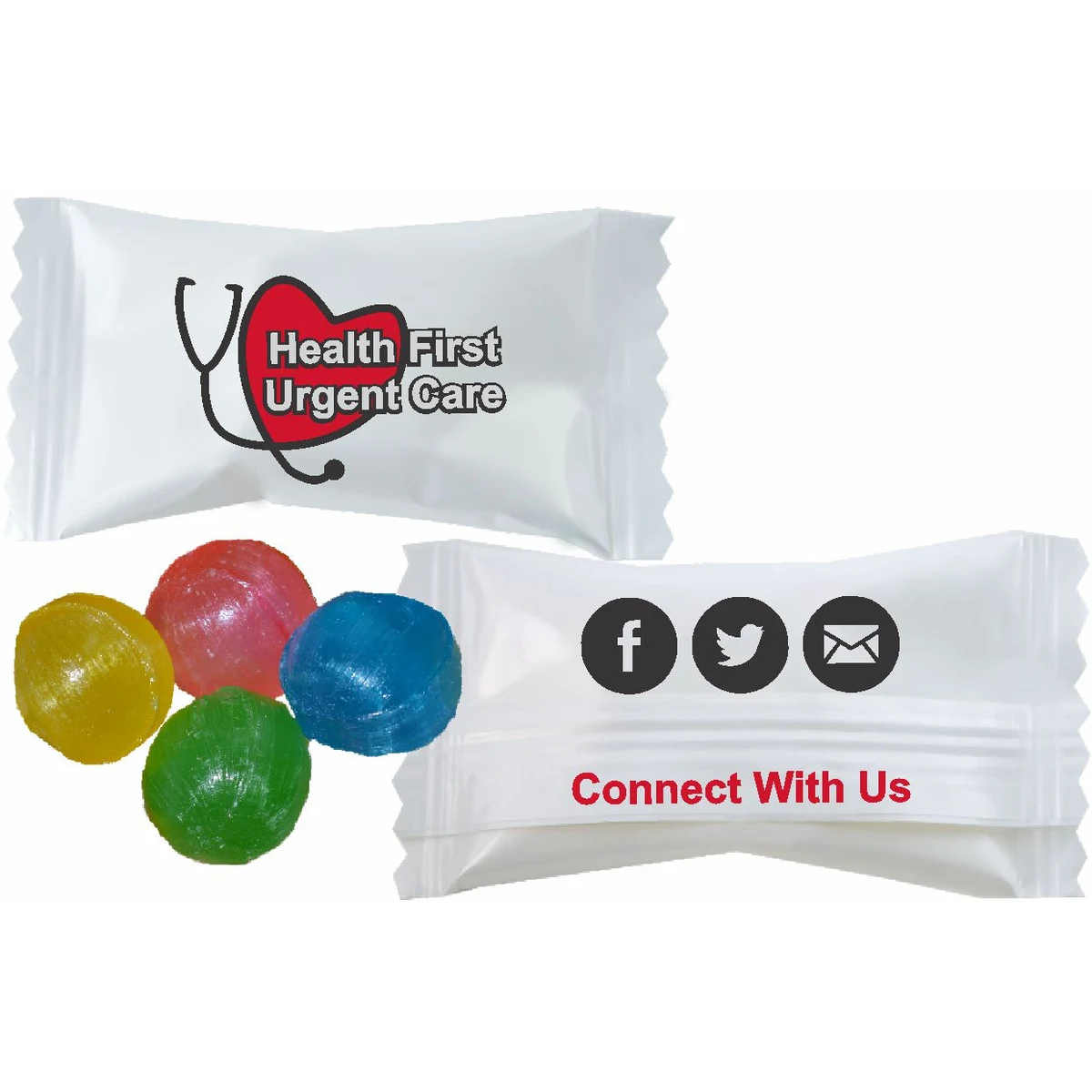Assorted Fruit Ball Candy - Custom Wrapper 1