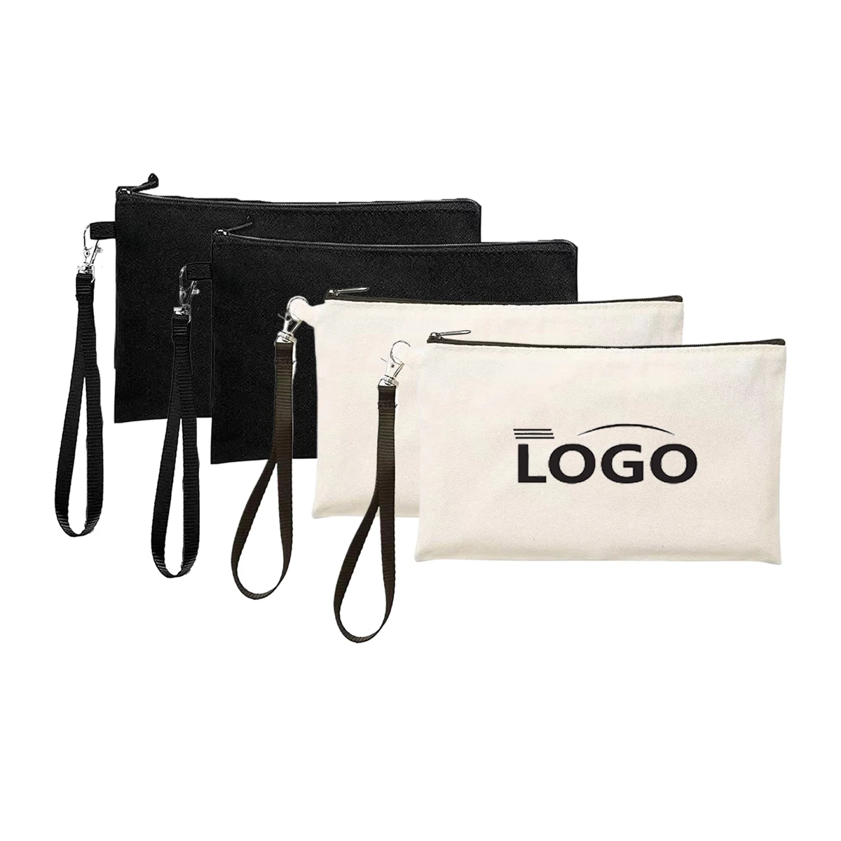 MOQ50 Canvas Pencil Case With Zipper And Hook 1