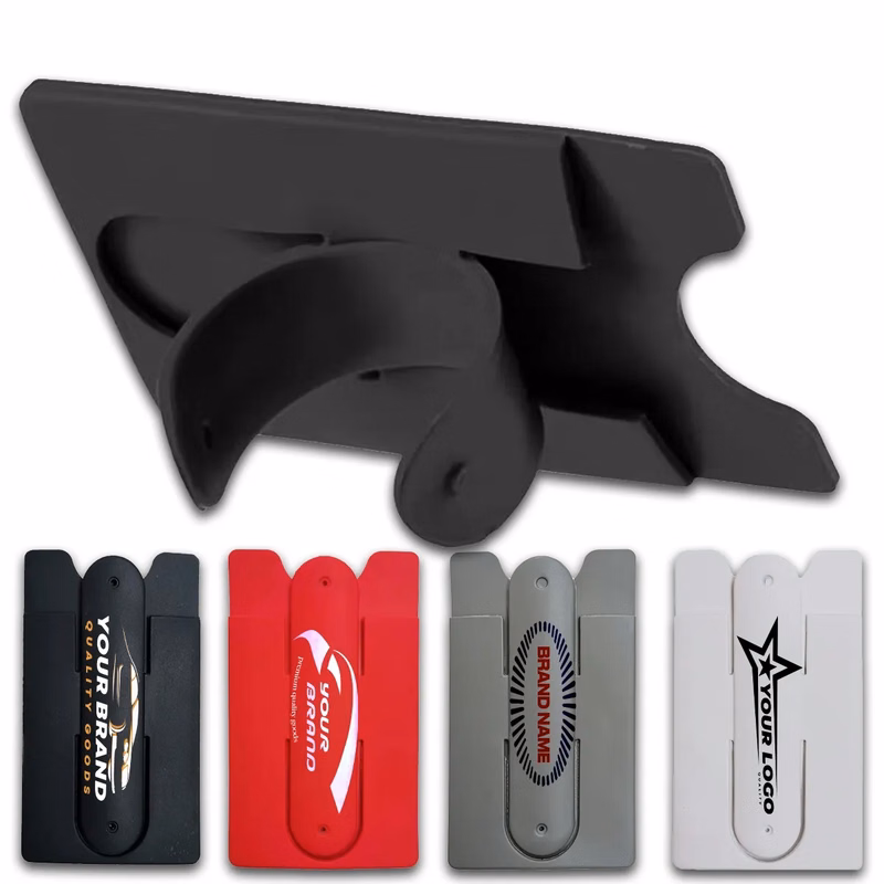 Convenient Stick-On Card Holder Cell Phone Stand Pouch Case