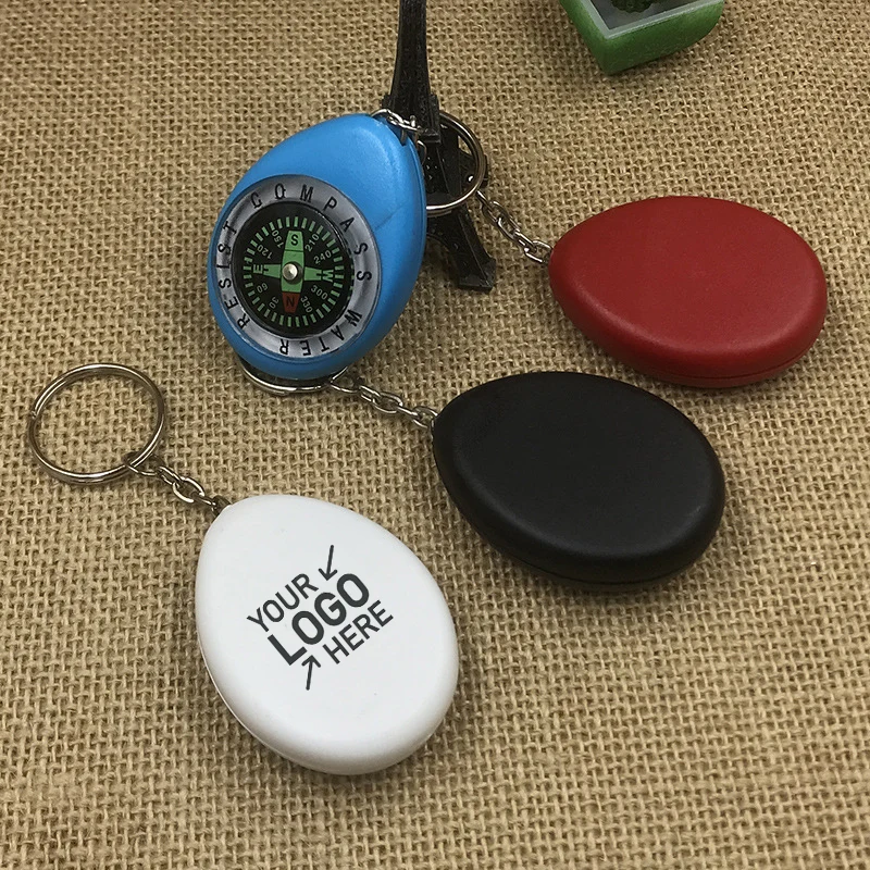 Oval Shape Compass with Keychain 1