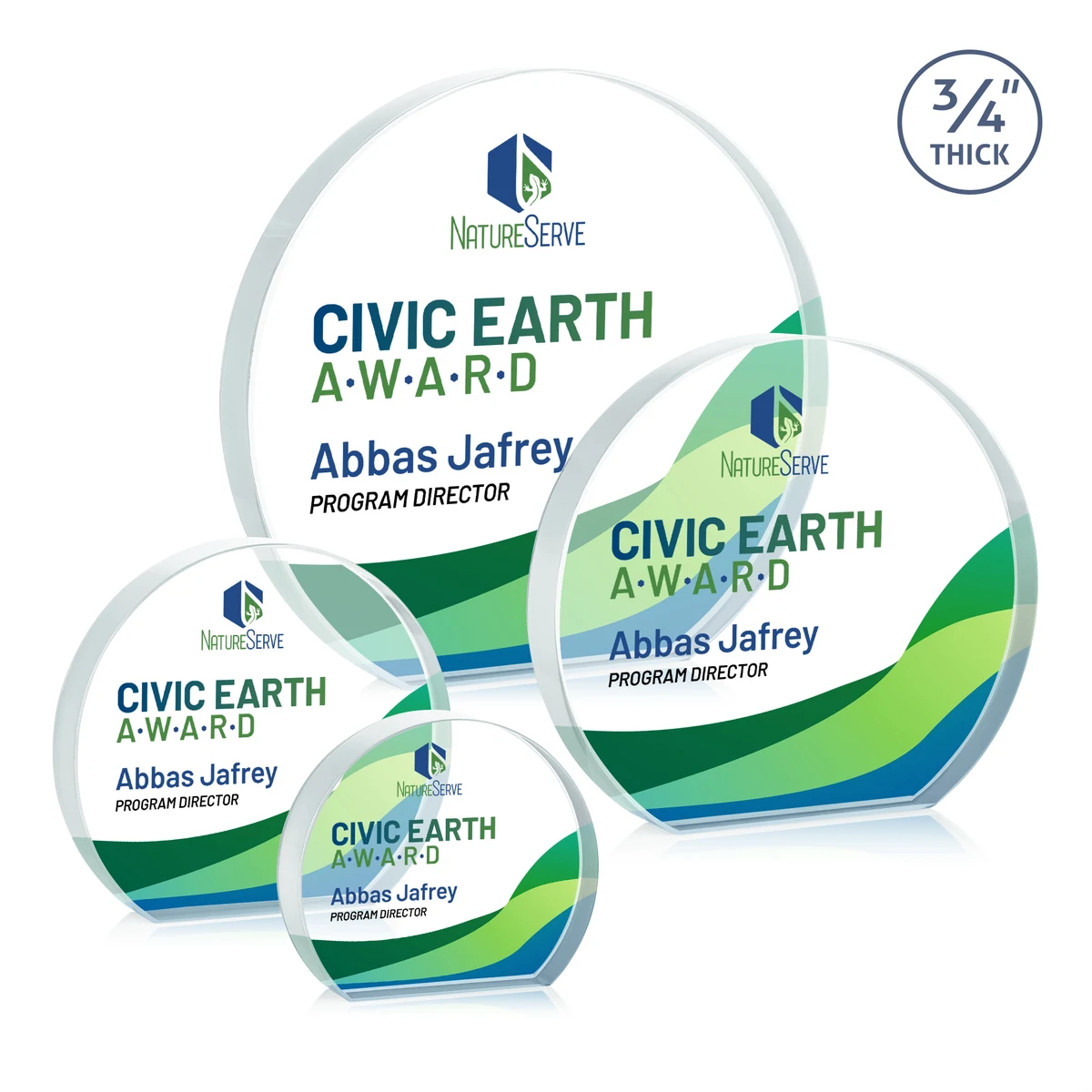 Maren Hemisphere VividPrint™ Award - Clear 1