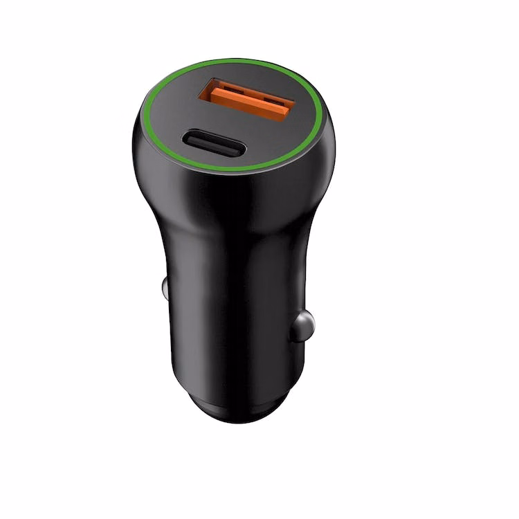 Car Charger USBPD 20W - 1 USB-C & 1 USB-A Black