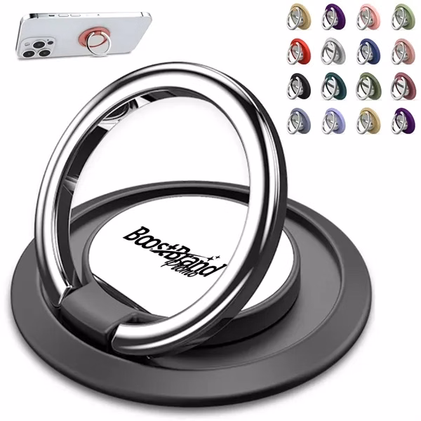 Custom Universal Phone Ring Holder Kickstand — 360 Rotating Tech Accessory
