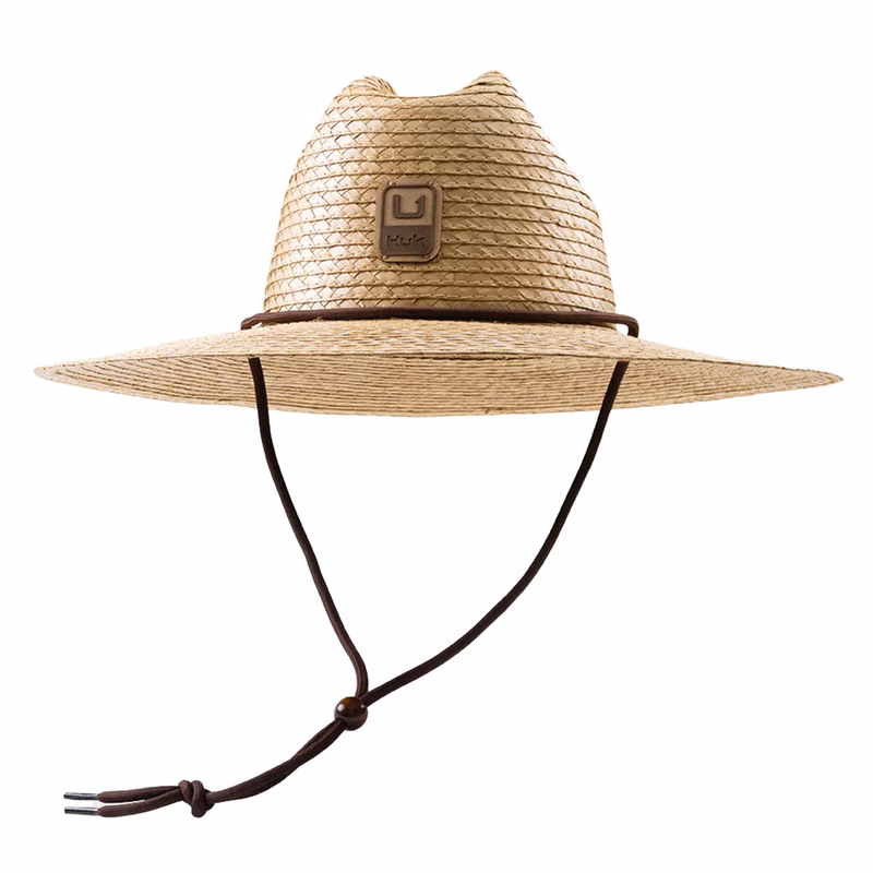HUK® Packable Straw Hat with Custom Logo