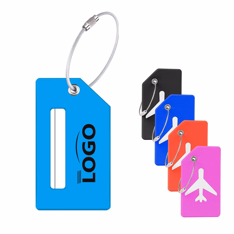 Secure Wire Loop Silicone Travel Bag Tag