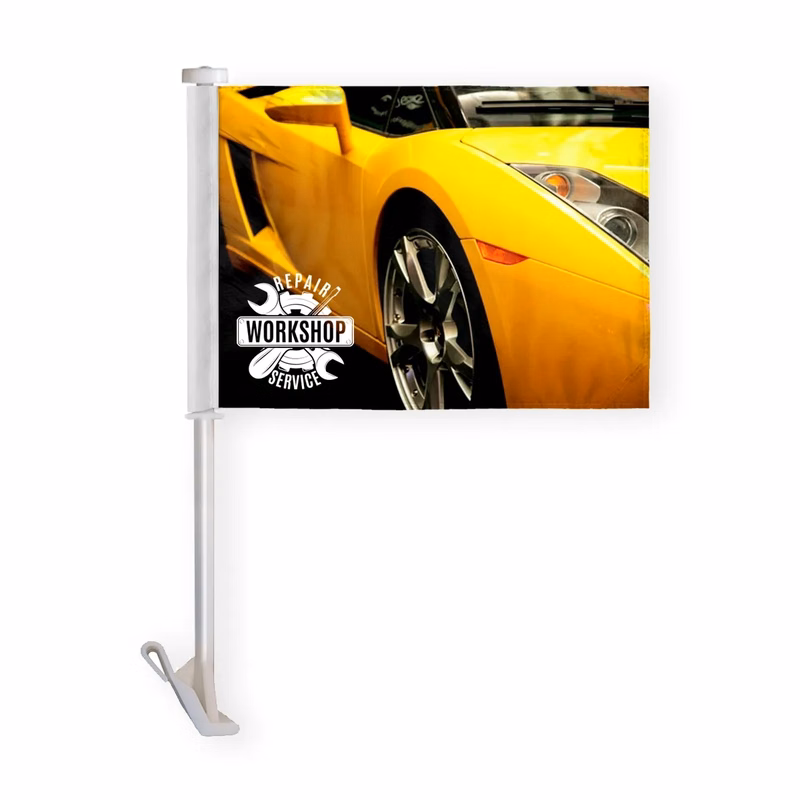 Custom Digital Car Flag - wPoly 12" x 16"