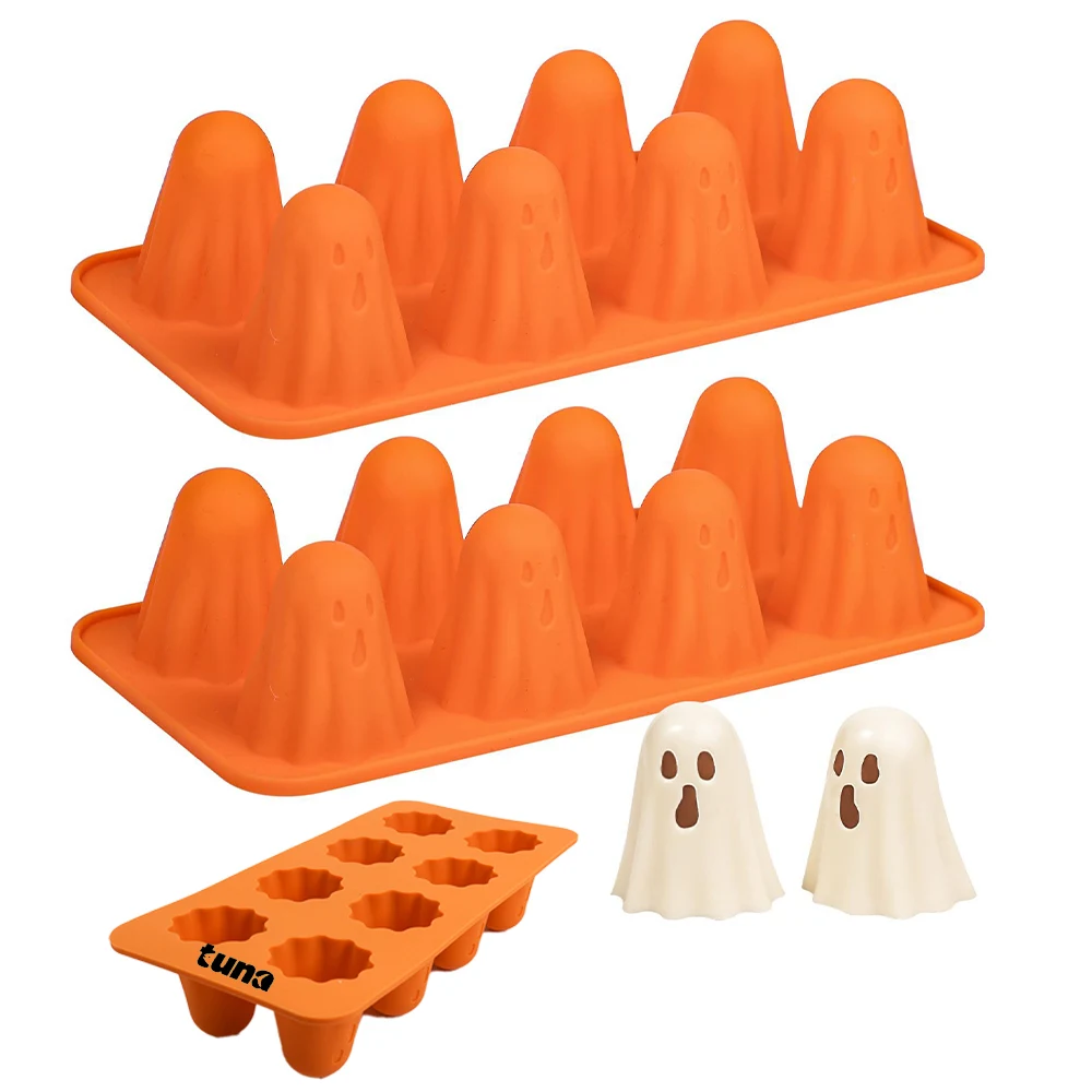 Halloween Silicone Molds 3D Ghost Chocolate Candy Molds 1
