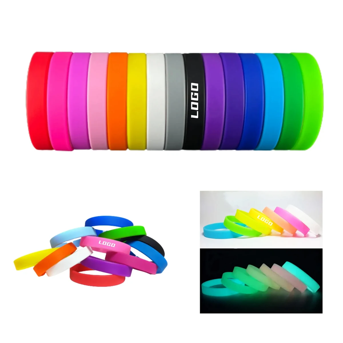 Luminous Sports Silicone Bracelet Glowing Wristband 1