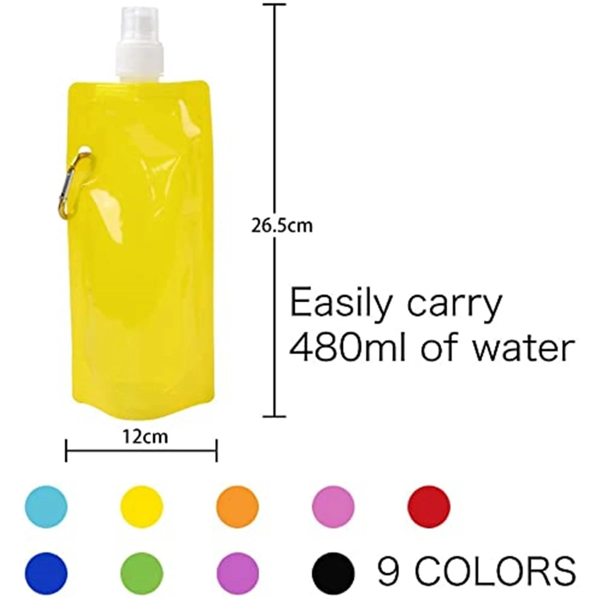 Collapsible Water Bottles Reusable Canteen Foldable Drinking 1