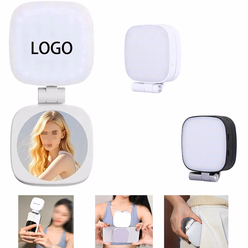 Rechargeable Magnetic Selfie Light with Mirror