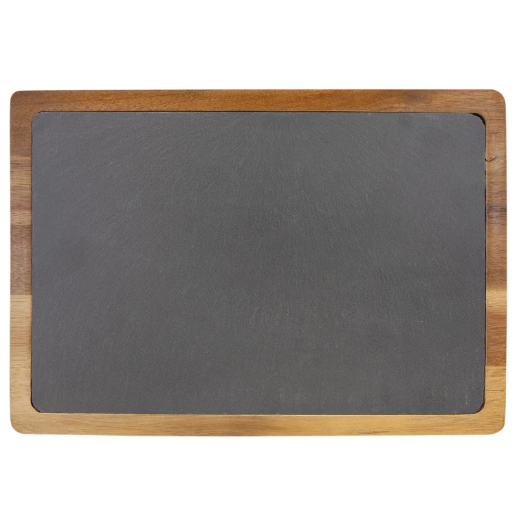 13" x 9" Acacia Wood/Slate Cutting Board 1