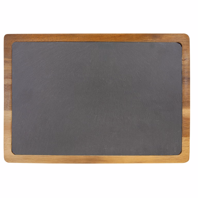 13" x 9" Acacia Wood/Slate Cutting Board