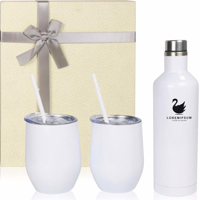 Insulated Wine Tumbler and Bottle Gift Set Stainless Steel Wine Tumblers12oz and 1pcs 26oz Bottle