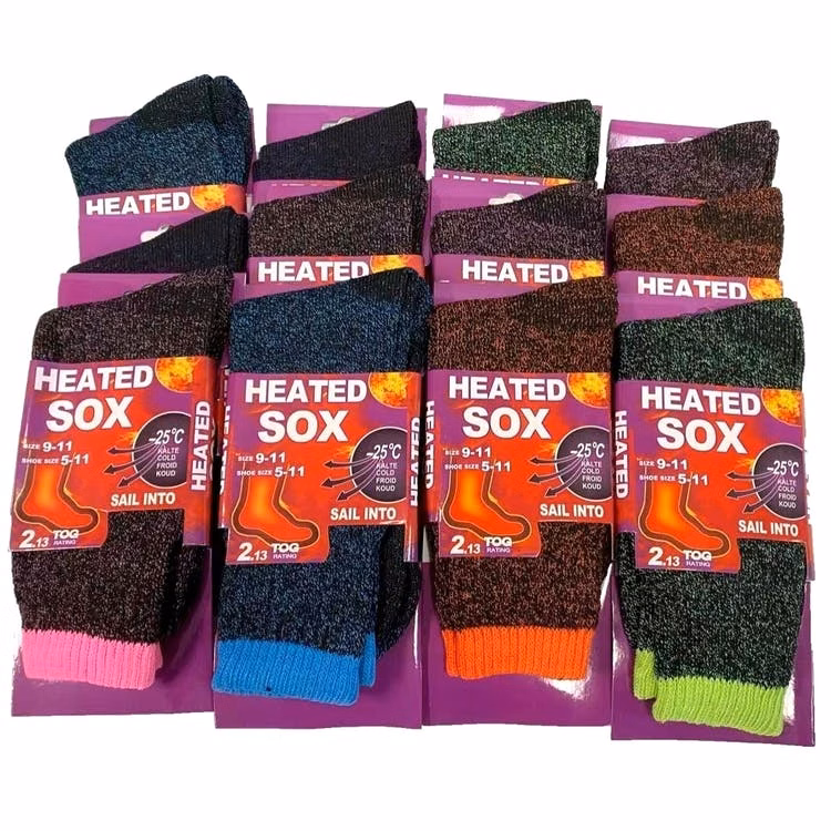 Women's Heated Thermal Socks - Assorted Size 9-11