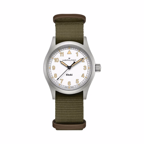 Hamilton Khaki Field Quartz Green Textile Strap Watch
