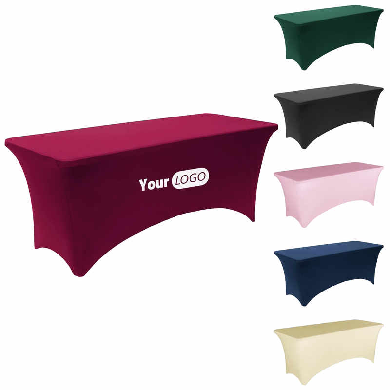 Microfiber Cloth Custom Elastic Table Cover For Professional Displays