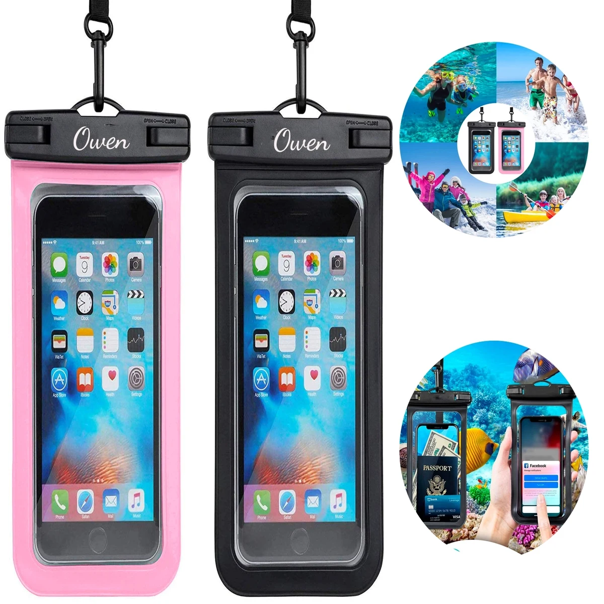 Waterproof Phone Pouch w/ Neck Strap 1