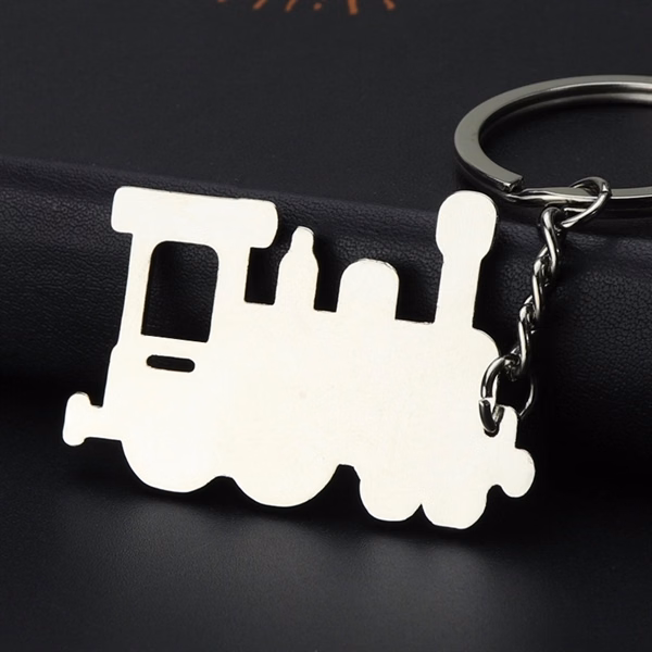 Custom Metal Train Locomotive Keychain — Trade Shows & Railroad Heritage Promo
