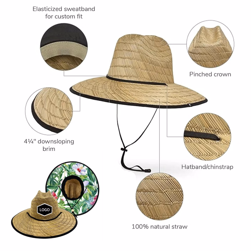 Hand-Woven Mat Straw Sunshade Jazz Hat