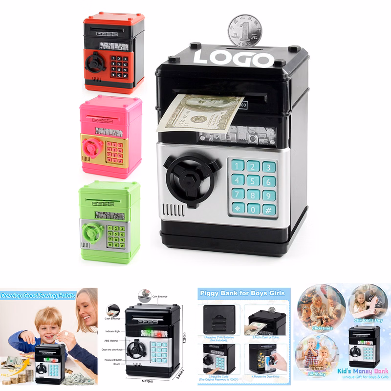 Piggy Bank Cash Coin Can