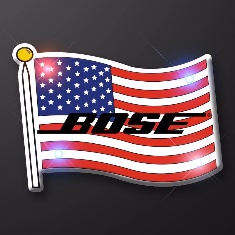 USA Flag flashing pin