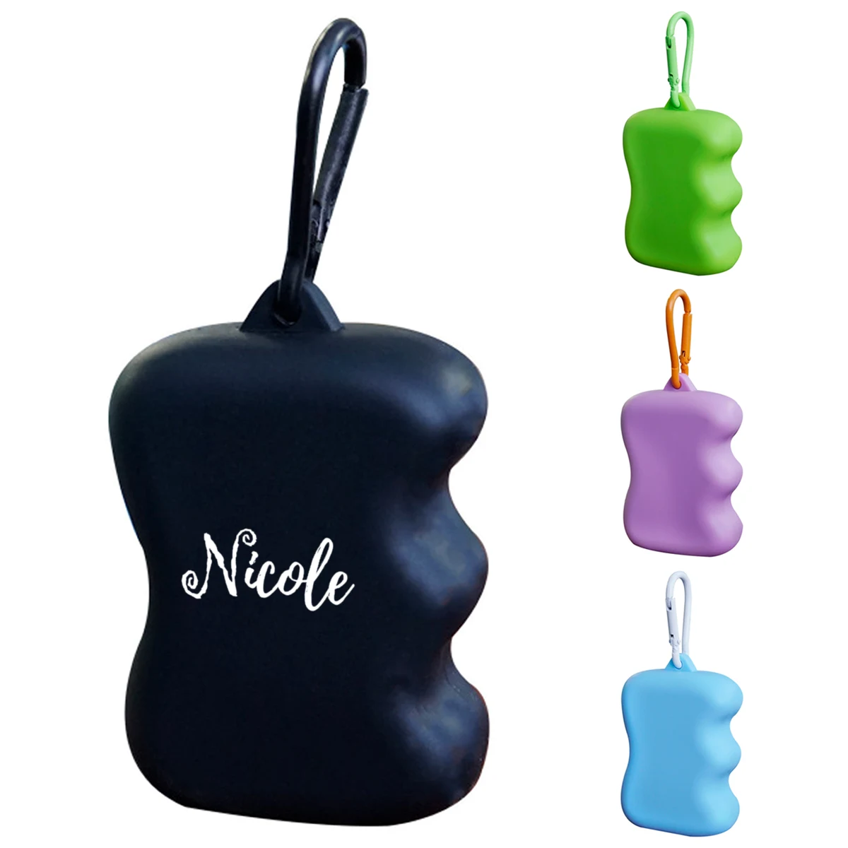 Silicone Pet Treat Pouch W/ Carabiner 1
