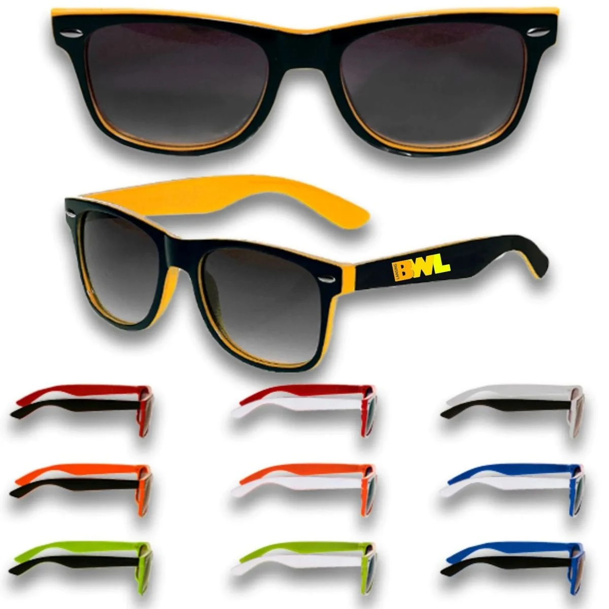 Vintage Two Tone Smoke Sunglasses Eyewear 1